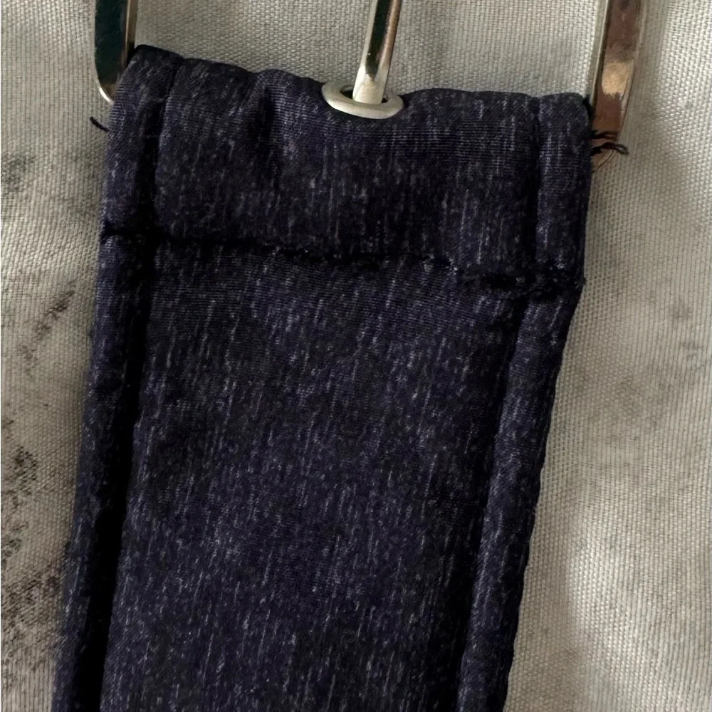 Michael Kors navy blue fabric canvas belt with silver buckle, size 64” preppy